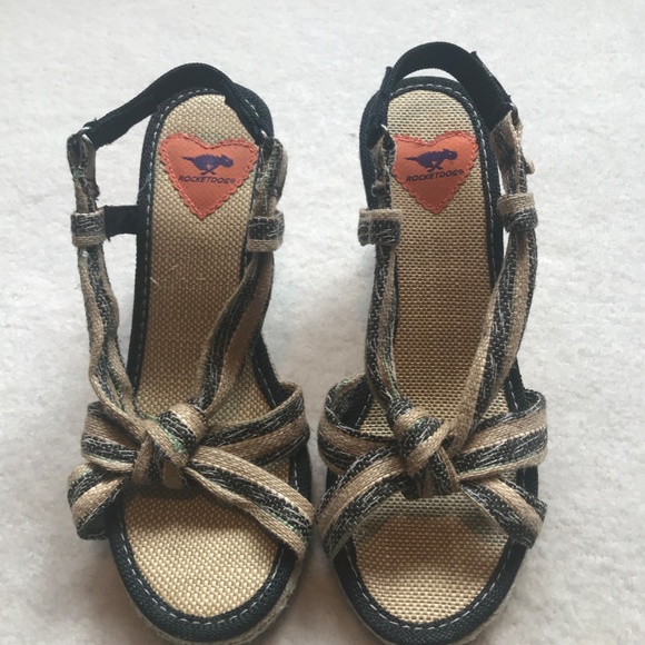 Rope heel wedge sandals - Picture 2 of 9